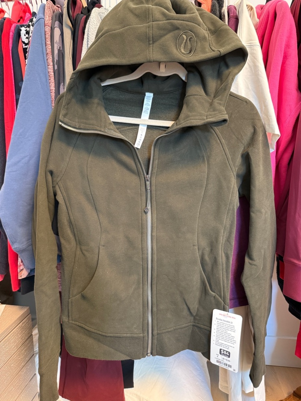lululemon athletica Olive Green Full-Zip Hooded Jacket